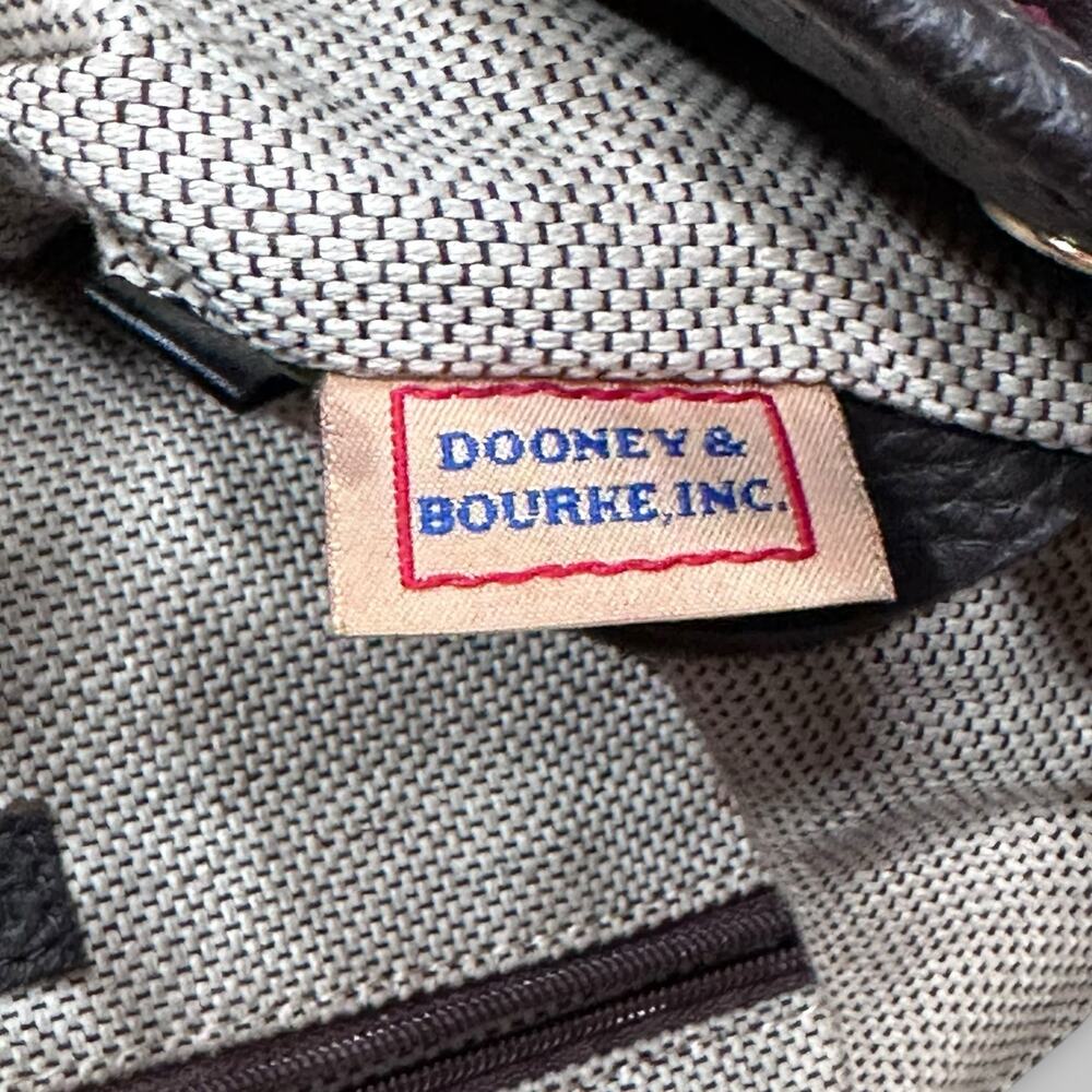 Vintage Dooney & Bourke Red & Black Pebbled Leather Drawstring Shoulder Bag - Picture 7 of 7